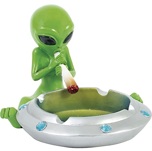 SnowTree - Alien Aschenbecher – Großer Aschenbecher für den Innen- und Außenbereich – Cooles Aschenbecher-Set – Fantasie-dekoratives Weltraum-Alien-Dekor – Neuheit psychedelisches dekoratives