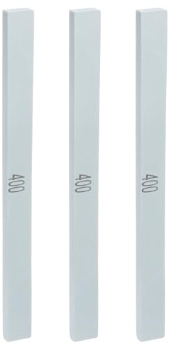 QUARKZMAN 3 Pezzi Pietre per Affilare 400 Grit 5.9 x 0.47 x 0.24 Rettangolo in Carburo di Silicio Verde per Coltelli