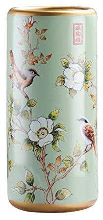 QTQHOME Regenschirmständer aus Keramik, Retro-Stil, handgefertigt, multifunktional, freistehend, für Zuhause, Büro, Eingang, 19,5 x 44 cm, D