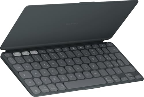 Logitech Keys-To-Go 2, tastiera wireless portatile per iPad - ITA QWERTY | Coperchio integrato, sottile, per iPad, iPhone, Mac e Apple TV, passa da un dispositivo all'altro - Grafite