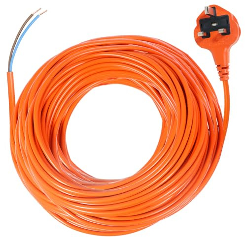 SPARES2GO Universal 20m Cable & Lead Plug for Strimmers, Trimmers, Hedge, Cutters, Lawnmowers (20 Metre)