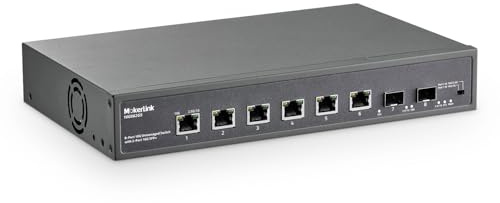 MokerLink 8 Port 10Gbps Ethernet Switch with 2x10G SFP+ Slot, 6 Port 10G RJ45 Support 10G/5G/2.5G/1G Auto-Negotiation, 160Gbps Bandwidth Unmanaged Plug and Play Desktop|RackMount Switch