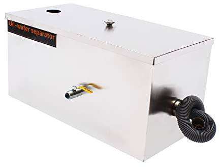 Bac a Graisse Filtration en Cinq Étapes Bac a Graisse Sous Evier Intercepteur Graisse pour Filtration Déchets Alimentaires et Séparation L'huile et L'eau, pour Restaurants, Cantines Publiques