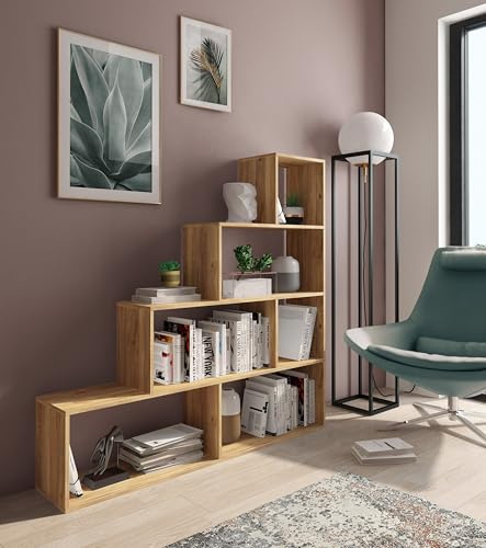 Shiito | Modelo Oxford - Estantería Escalera | Acabado en Madera Natural
