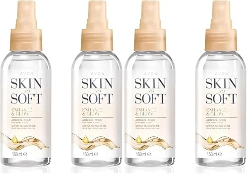 Avon Skin So Soft Enhance & Glow Airbrush Tanning Spray 150ml, Sun-Kissed Glow, Quick Drying, Easy to Use, Cruelty Free (Pack of 2)