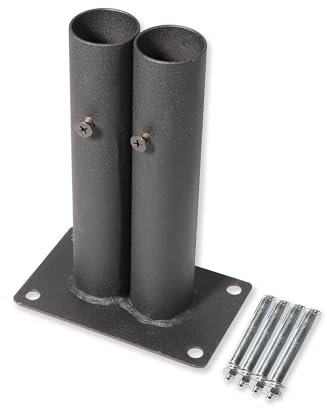 Gartenwelt Riegelsberger Casquillo de doble conexión de metal para vallas de láminas de 30 mm de diámetro, incluye tornillos, tuercas y anclajes de seguridad de acero