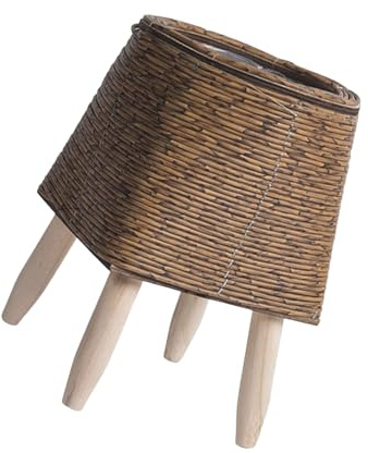 Kelisdi Vasi da fiori in vimini dall'aspetto luminoso, in rattan artificiale, elegante vaso da fiori per la decorazione della casa con foro di drenaggio