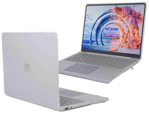 mCover case ONLY Compatible for 2025+ 13 Microsoft Surface Laptop 13 Windows PC (Model# 2095) with Snapdragon CPU & Copilot+ (NOT Fitting Other Surface Laptop) - Clear
