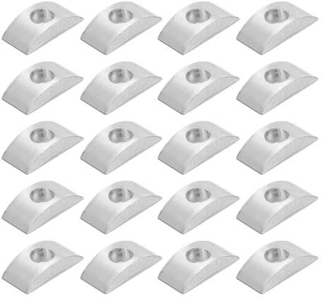 Durlo 20 Arandelas De Tuercas De Media Luna M8, Junta De Media Luna De Hierro Sólido, Accesorios De Conector