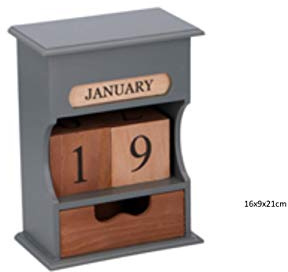 Desktop Holz Block Ewiger Kalender