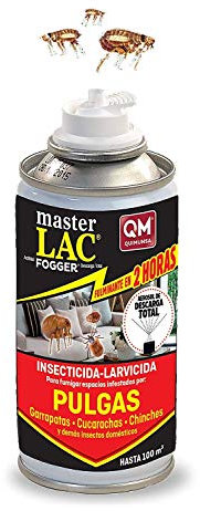 MASTERLAC Fogger Fleas — Total Discharge Insecticide Pump — Fumigates Spaces Infested by Fleas, Bugs, Ticks, Cockroaches — Fulminant Action in 2 hours — Lasting Efficacy 2 Months