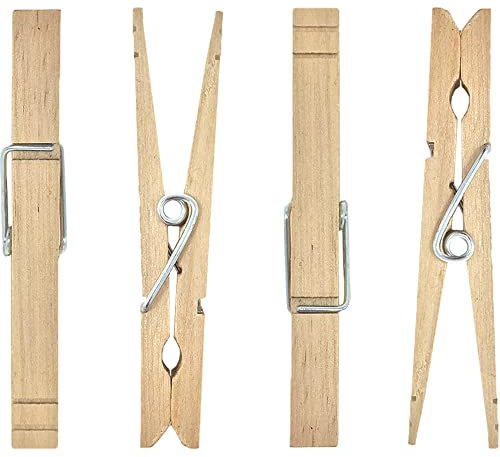 Smith’s Strong Wooden Hardwood Laundry Pegs (32 Pack) - Fits Any Clothesline