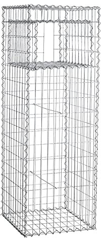 ESTEXO Gabionenpfosten Gabionenkorb Pflanzkasten Steingabione Drahtgitter Steinkorb Pflanzkorb Gabione Drahtkorb Säule (50x50x150 cm)