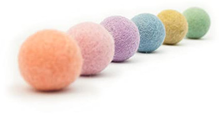 LucyBalu® Filzbälle für Katzen I Katzenspielzeug I Katzenbälle aus Filz | Katzen-Spielsachen aus 100% Wolle I Natürliches Spielzeug | Spielbälle Fair aus Nepal | 6 Stück | Bunt