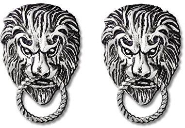 Punk Löwe Halfter Brosche Vintage Wolfskopf Brosche Pins Coole Tier Halfter Pin für Herren Anzug Anstecknadel Mantel Anstecknadel Metall Legierung, Metall, Silber, Legierung