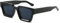 Vintage Rechteckige Sonnenbrille für Herren Damen-Retro Eckig Sonnenbrille Trendige Quadratischem Rahmen UV400 Schutz