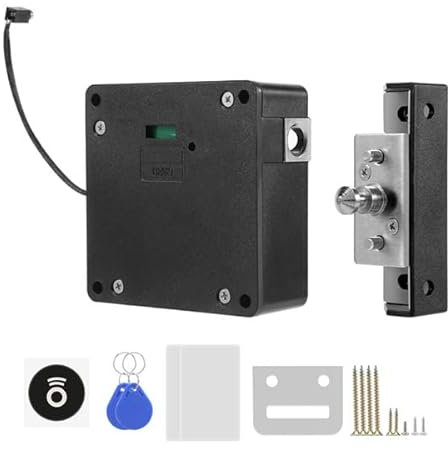 Liseng Serratura elettronica nascosta fai da te invisibile per RFID Home Office Smart Drawer Locker per porte (nero)