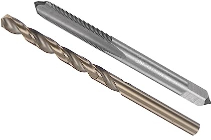 CoCud Gewindebohrer und Bohrspitze Set M6 x 0.5 Gewindebohrer Gewinde 5.5mm Bohrer Metrisch Maschine Schraube Gewindebohrer Drehen Bohrspitze Gerät Kit 1Set