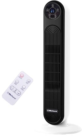 Belaco 2000W PTC Ceramic Tower Heater with Remote Control, Digital Display, 12 Hour Timer, Oscillating Electric Portable Heater for Home Office Bedroom, Overheat & Tip-Over Protection