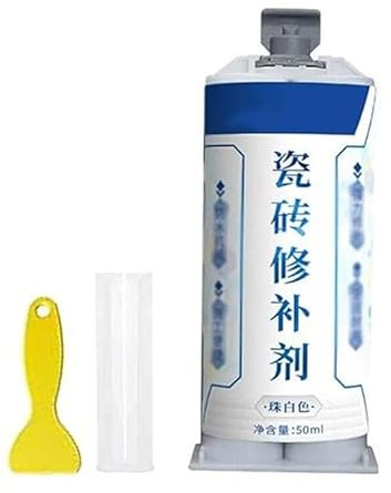 Fliesenreparaturkleber, Keramikklebergel, Kleber für die Keramik- und Porzellanreparatur, Superkleber für alle Zwecke, sofort starker Klebstoff für Keramik, Metall, Kunststoff, Gummi, Leder (Weiß)