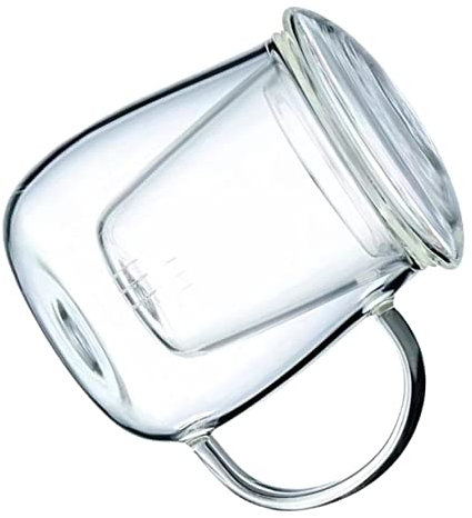 Zerodeko Glass Teapot for Home Office Filtration Tea Maker Heat-Resistant Teaware Cup Design Lid for Daily Use