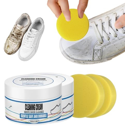 White Shoe Cleaning Cream, Sneaker Reiniger, Reinigungscreme für Weiße Schuhe White Shoe Cleaner Professional Sneaker Cleaner (2)