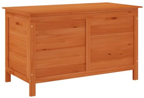 Makastle Gartenbox Holz Wetterfest Garten Terrasse Balkon Stauraum Kissenbox Aufbewahrungsbox Gartentruhe Aufbewahrungstruhe, 99x49,5x58,5 cm Massivholz Tanne