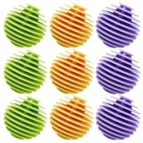 Tumble Dryer Balls 9 Pack Energy Saving Dryer Balls Silicone Laundry Balls for Home Washing Machine Quick Drying Non-Melt New Softer Material Tumble Dryer Ball Clothes Will Come Out Soft Fluffy