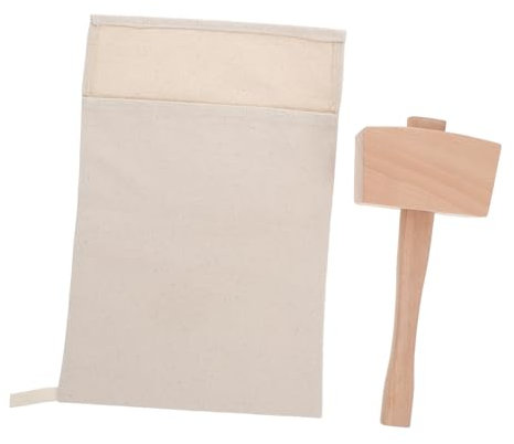FUNNETOYU 2pcs Efficient Mallet Cotton Ice Bag for Crushed Nuts Bartending Tool