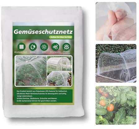 Filet de protection pour légumes 3 x 6 m - Filet de protection contre les insectes - Filet de protection contre les insectes - Filet de protection contre les insectes - Filet à légumes - Filet de