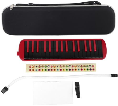 Melodica 32 Tasten Blasinstrument, Windinstrument mit Tragebeutel, Blau - Kompakt und Ergonomisch, Ideal für Anfänger und Musikliebhaber (Typ 2)