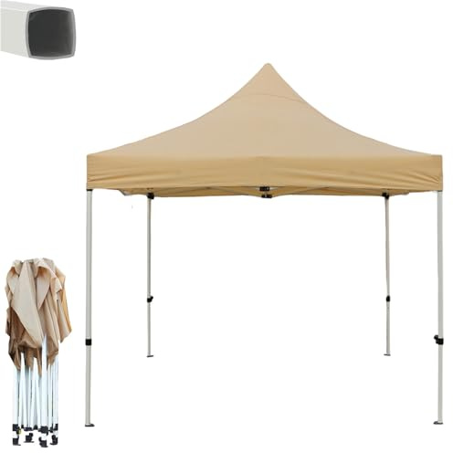 Tonnelle pop-up portable réglable de 3 x 3 m - Pavillon de jardin d'hiver respirant et ventilé pour camping, barbecue, plage et événements au parc