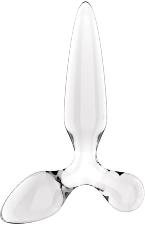 Satisfyer Triple Crystal 2 Glasdildo | Temperaturspiel Dildo | transparent | 3-in-1 Glas Sextoy mit Schaft | Kugel & Plug | Für anal & vaginal | Borosilikatglas | Gleitfreudig & hygienisch | Sex Toys