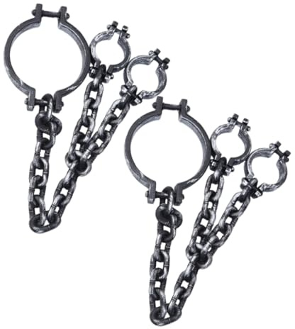 Beaupretty 2 Piezas Realistas Grilletes de Plástico para Halloween Accesorio Ligero y Cómodo para Disfraces y Decoración Espeluznante de Fiestas Temáticas