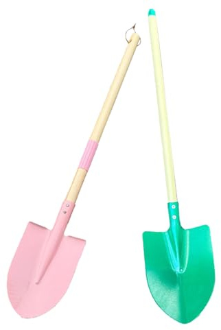 OOLA.DETAL Set di 2 rastrelli staccabili in legno e pala per giardinaggio all'aperto facile da riporre e da riporre