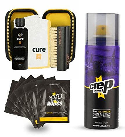 Crep Protect Cure Kit, Ultimate Rain and Stain Shoe Spray and 6 Wipes
