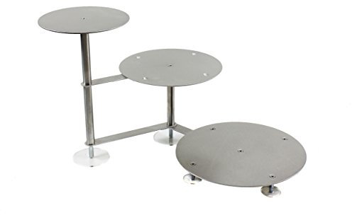 Présentoir à gâteaux rond en aluminium - Diamètre : 20, 25, 30 cm - 3 étages