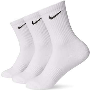 Nike Herren Unisex U Nk Everyday Ltwt 3pr Crew trainingssocken 3 Paar , Weiß (white/Black), L EU