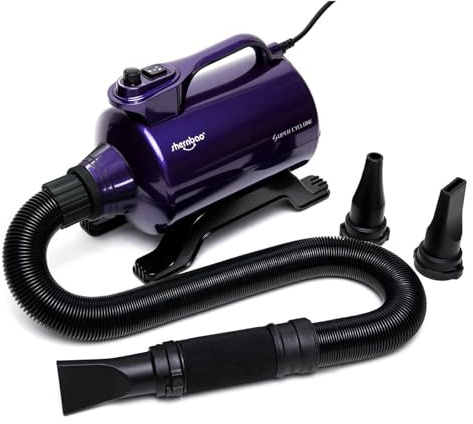 Sèche-Cheveux pour Chien Séchoir Animaux Pulseur à Haute Vitesse pour Chien | 5.0 HP à variation continue（Violet）