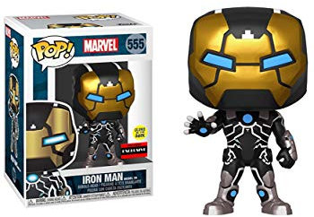 Funko Pop Marvel 80TH Iron Man Model 39 Gloss in the Dark 43965 Wrists, Multi-Colour