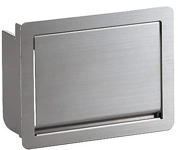 LAMP Einwurfklappe gedämpft, eckige Müllklappe für Abfallsammler 218x164 mm Küchenorganizer, Inox