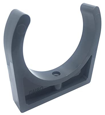PVC-Rohrschellen für 110 mm Außendurchmesser, U-Haken, TV-Schalen, Schlauchaufhänger, Unterstützung PEX-Rohre, Dunkelgrau, 1 Stück