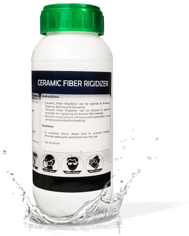 REFRATECH Rigidizer för keramisk fiberbeläggning, 2 300 F klassad, brandsäker isolering ytbeläggning för keramiska fiberfiltbrädor ull – 16 oz styvmaskin
