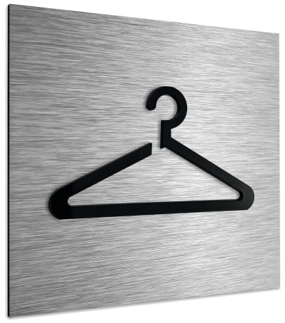ALÚMADESIGNCO Changing Room Sign - Cloakroom signs - Dressing Door Signage - Wardrobe/Fitting Room Decal -120 x 120 mm - Easy To Install