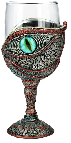 Pacific Giftware Fantasy Glas Kelch 'Auge des Drachen', 16,5 cm - Einzigartiges Drachen-Design, 250ml Fassungsvermögen
