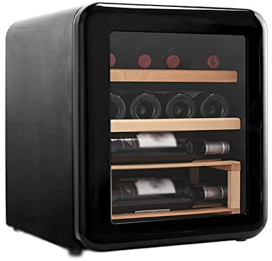 Suuim Enfriador de Vino de Doble Zona de 42 L, refrigerador termoeléctrico para Vino, 1,3 pies cúbicos. Pie. Bodega Independiente para Bar, Cocina, apartamento, condominio, cabaña