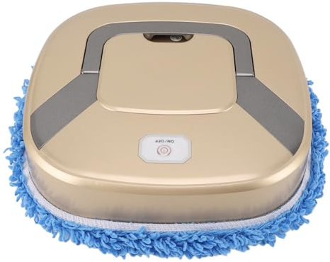 Robot Vacuum Cleaner, Imitation Hand Wiping Powerful and Efficient Long Endurance Smart Sweeping Robot with USB Cable for Hard Floor (Gold)