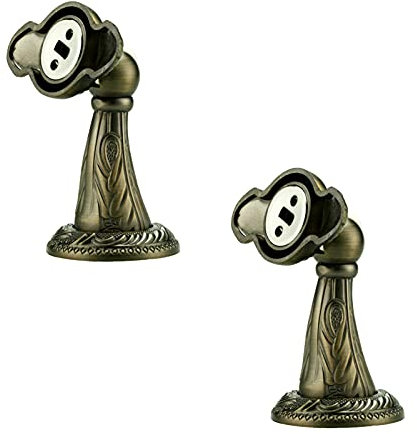 2 Stück magnetischer Türstopper, Messing-Türstopper mit Schraubbefestigungsmaterial, Bodenmontage oder Wandmontage, halten Sie Ihre Tür offen
