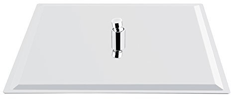 Cabezal de Ducha Tipo Lluvia de Acero Inoxidable Fino, Cuadrado, Grande, 40 X 40 Cm, 16 Pulgadas, Estilo Moderno, para un Baño Maravilloso