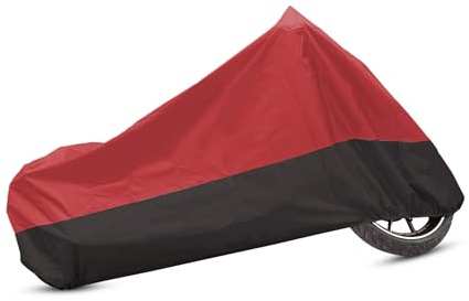 REPAIROCK Motorcycle Cover Motorbike Full Cover Outdoor Rain Dust Protector 190T L Red Black for Touring Cruiser Scooters Universal Auto Replacement Parts
